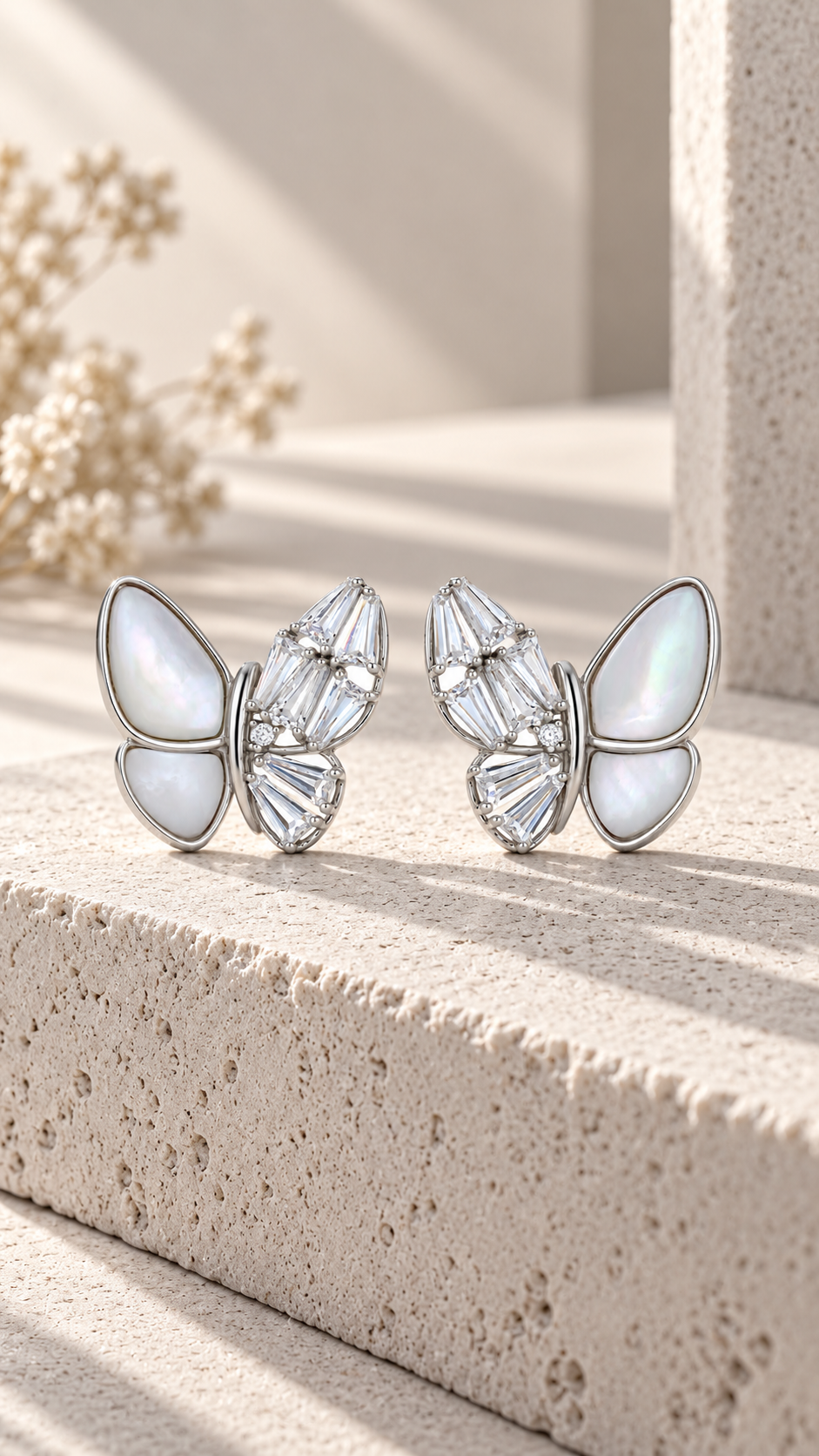 Pearl Butterfly Earrings