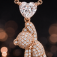 Rose Gold Teddy Bear Necklace