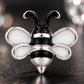 Black White Bee Earrings