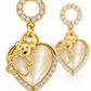 Gold Heart Teddy Earrings