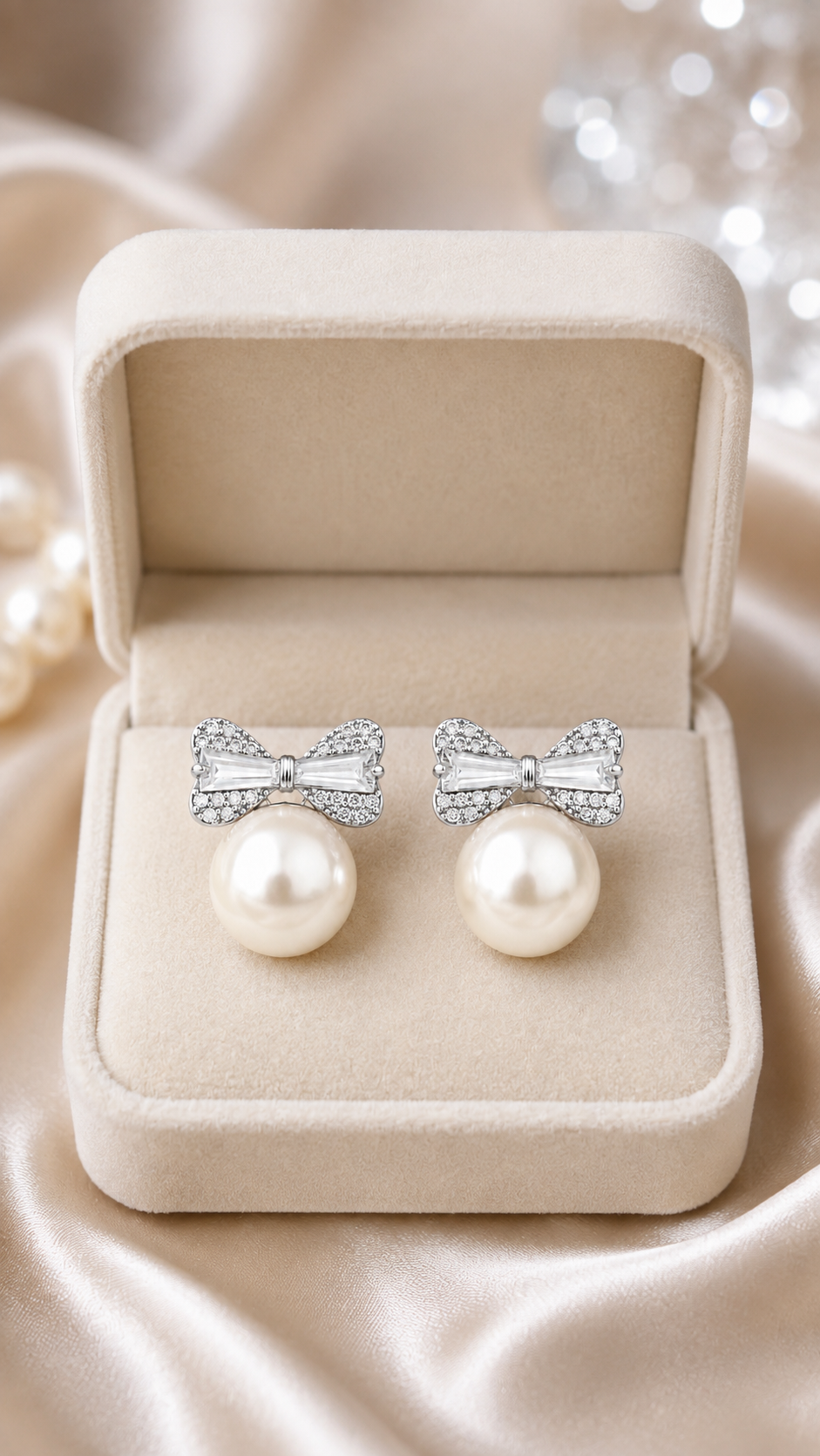 Bow & Pearl Earrings