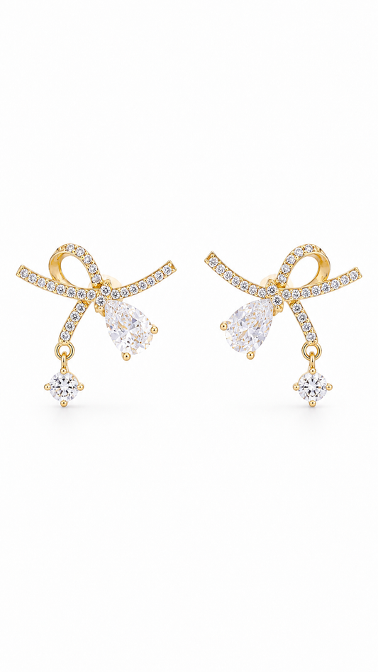 Earrings Pear Crystal