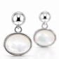 Silver Oval Earrings