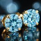 Blue Round Earrings