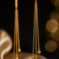 Multi-Chain Earrings with Ball Charms