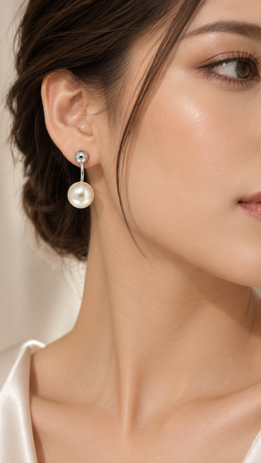 Silver Pearl Earrings