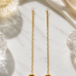 Long Chain Floral Ball Earrings