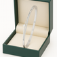 Silver Slim Zircon Accent Bangle for Women