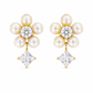Pearl Princess-Cut Earrings