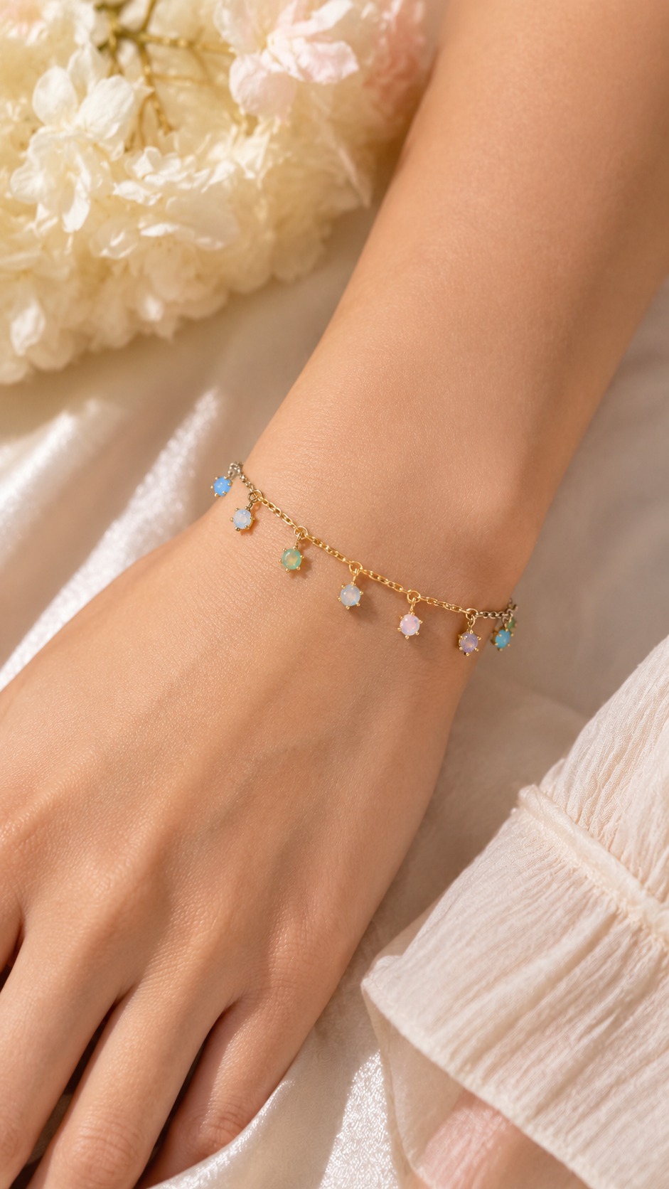 Multicolor Dangle Charm Bracelet
