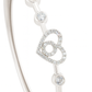 Silver Heart Zircon Accent Bangle for Women
