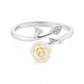 Rose & Leaf Open Ring