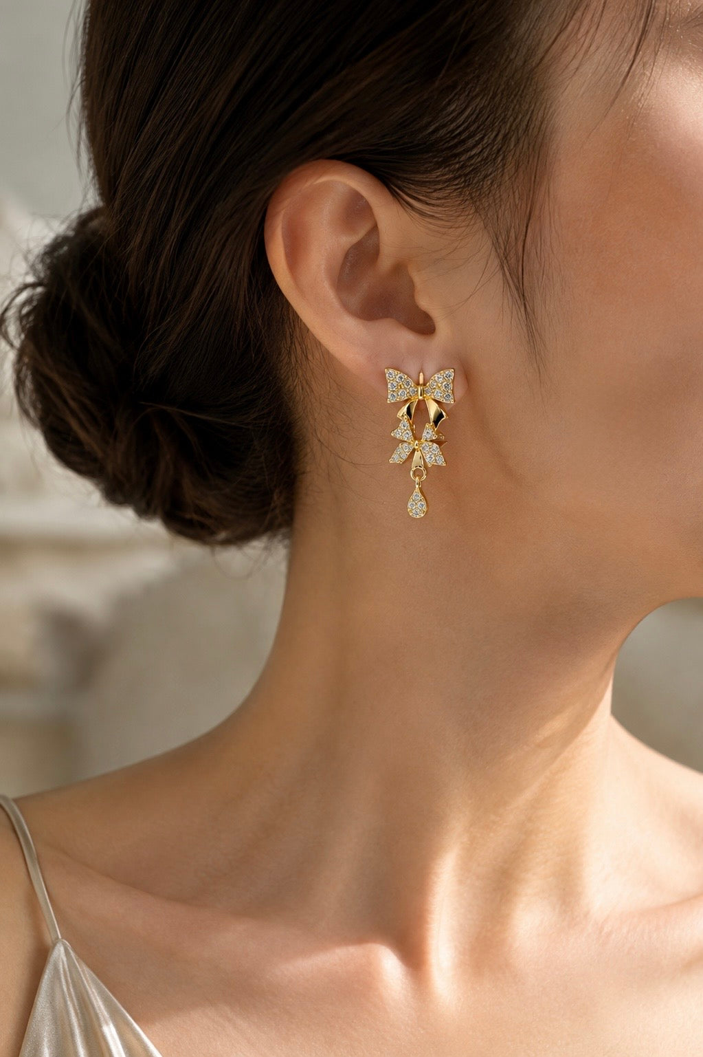 Bow Teardrop Earrings
