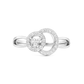Elegant Interlocking Double Circle Zircon Ring for Women 925 Silver Finish Stylish Daily and Party Wear Finger Ring