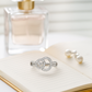 Elegant Interlocking Double Circle Zircon Ring for Women 925 Silver Finish Stylish Daily and Party Wear Finger Ring