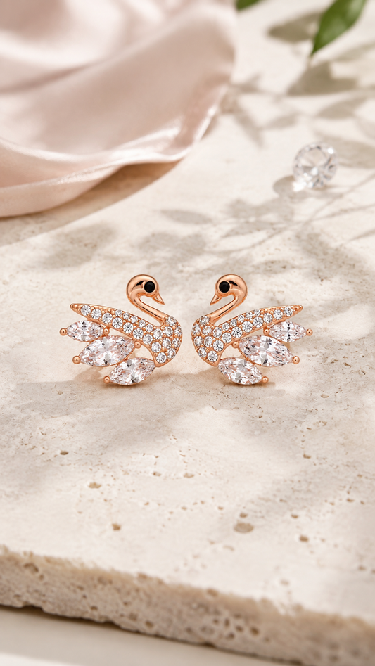 Swan Marquise Earrings