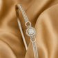Silver Halo Solitaire Zircon Bangle for Women