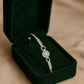 Silver Halo Solitaire Zircon Bangle for Women