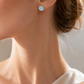Blue Round Earrings