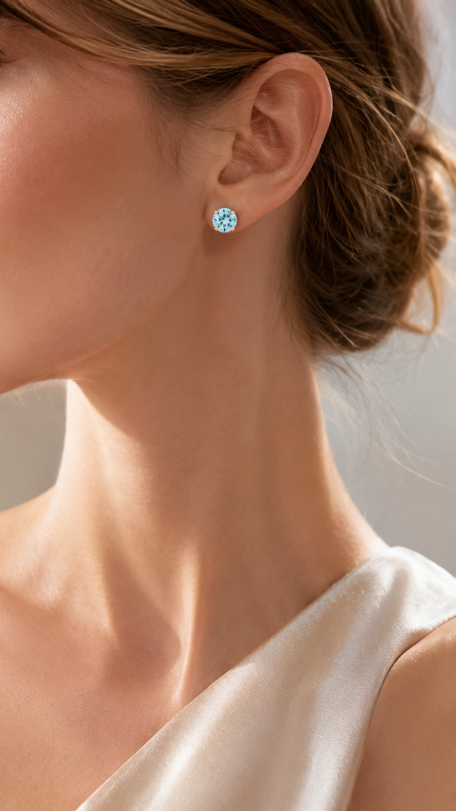 Blue Round Earrings