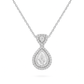 Rose Gold Plated Teardrop Pendant Necklace for Women – Luxury CZ Diamond Design