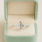Whale Tail Zircon Ring for Women 925 Silver Finish Elegant Minimal Adjustable Finger Ring