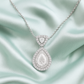 Rose Gold Plated Teardrop Pendant Necklace for Women – Luxury CZ Diamond Design