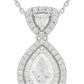 Rose Gold Plated Teardrop Pendant Necklace for Women – Luxury CZ Diamond Design