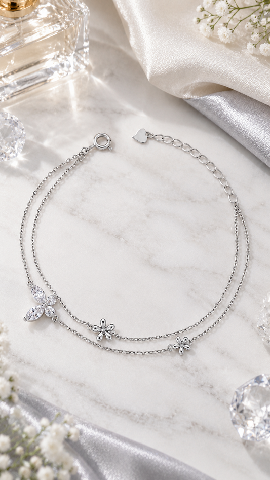 Double-Layer Butterfly Bracelet