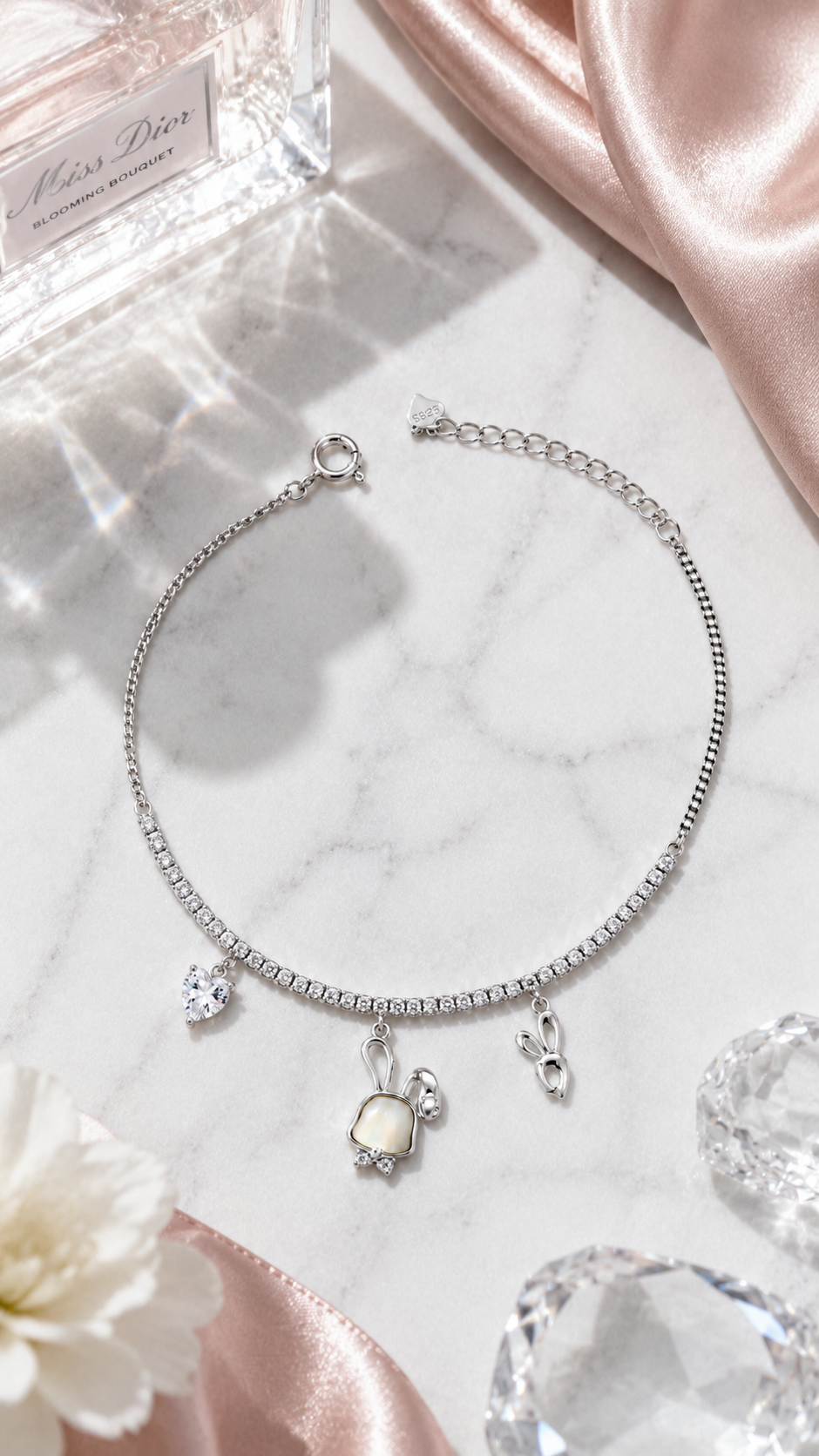 Bunny & Heart Charm Bracelet
