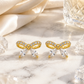 Gold-Plated Bow Earrings