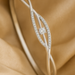Silver Twisted Solitaire Zircon Bangle for Women