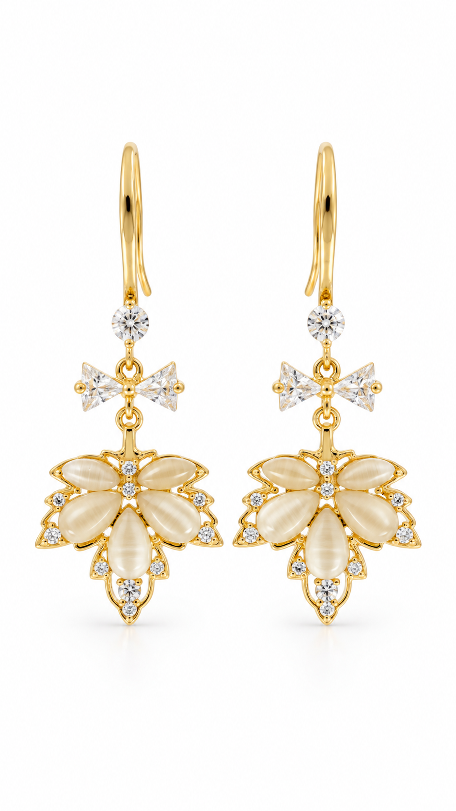 Gold Bow Earrings