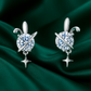 925 Silver Planet & Star CZ Stud Earrings – Cosmic Sparkle Design