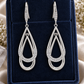 Silver Teardrop Dangle Earrings