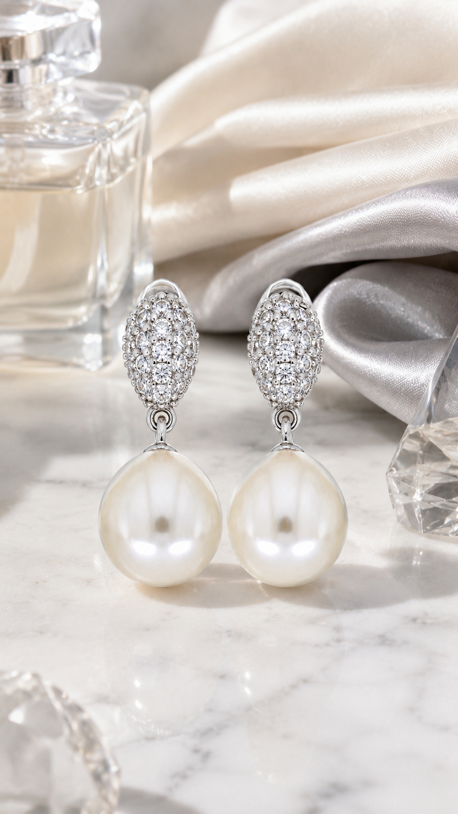 Oval Pearl Earrings