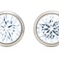 Silver Plated Round Solitaire Stud Earrings for Women – Elegant CZ Crystal Design