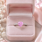 Pink Heart Solitaire Ring
