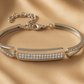 Silver CZ Bar Design Bracelet for Women