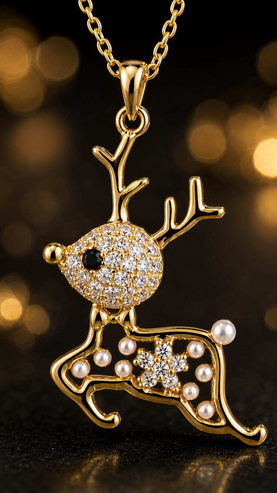 Luxury Deer Crystal Pendant