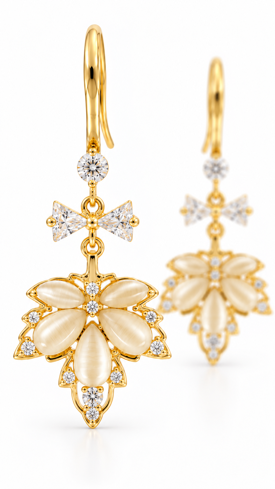 Gold Bow Earrings