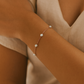 Silver Pearl Chain Bracelet for Women