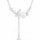 Elegant Pearl & Marquise CZ Drop Necklace