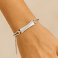 Silver Curve-Line CZ Bracelet for Women