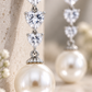 Triple Heart Pearl Drop Earrings