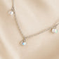 925 Silver Chain Necklace with 3 Crystal Charms – Elegant Minimalist Jewelry for Women