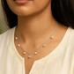 925 Silver Chain Necklace with 3 Crystal Charms – Elegant Minimalist Jewelry for Women