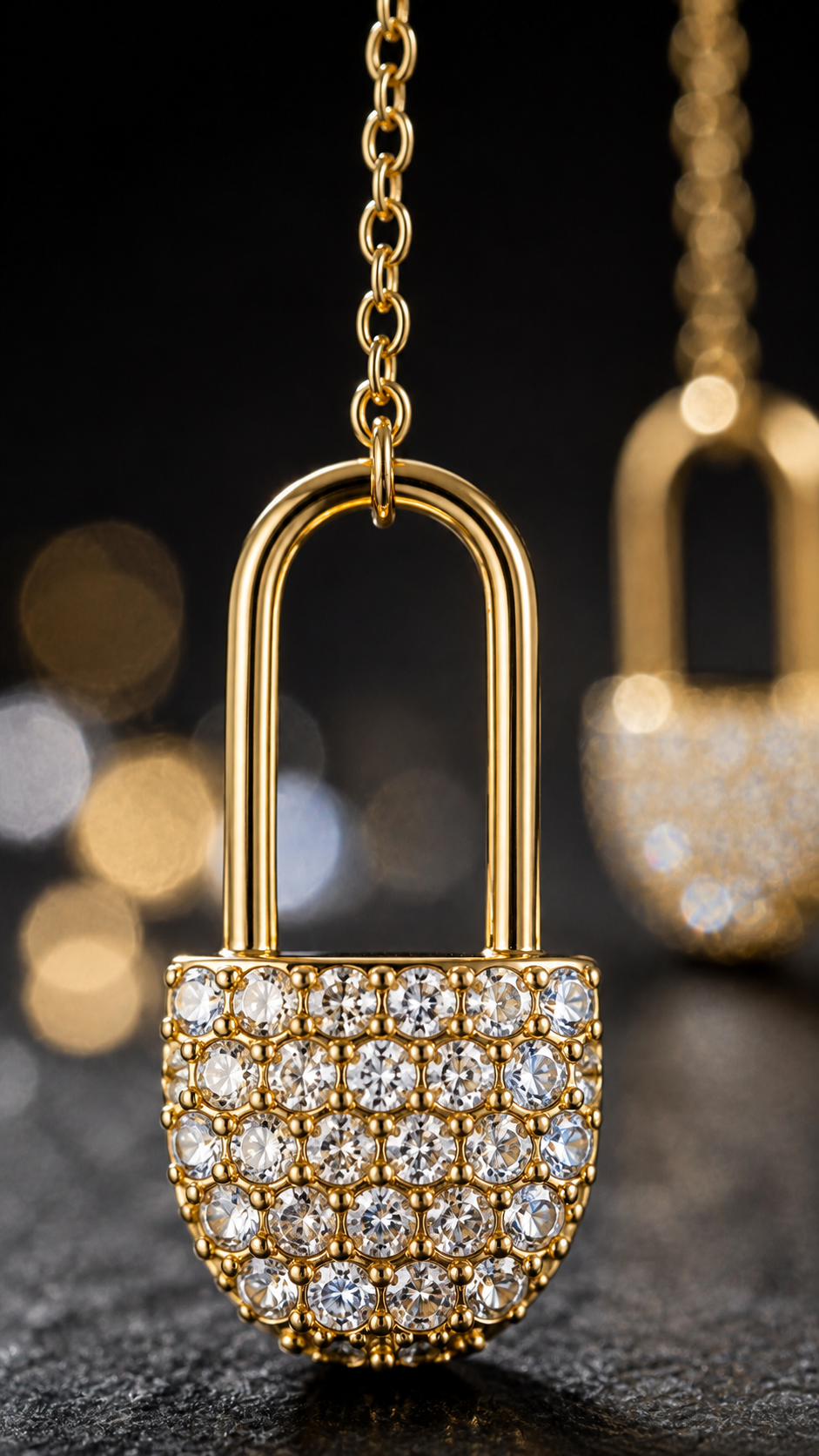 Padlock Chain Earrings