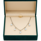 925 Silver Chain Necklace with 3 Crystal Charms – Elegant Minimalist Jewelry for Women