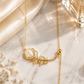 Golden Feather Pearl Necklace